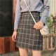 Checkered high waist skirt