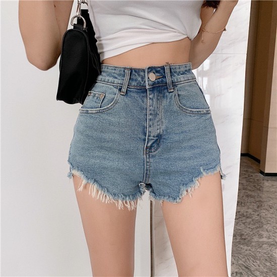 Denim high waist shorts