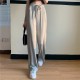 High waist wide leg straight pants