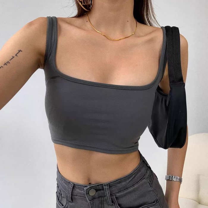 Wide neck tank top