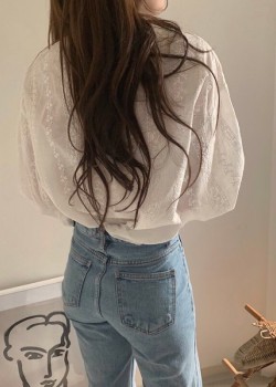 Lacey white blouse