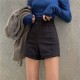 High waist mini side zipper shorts