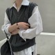 Vest outer & white shirt set wear