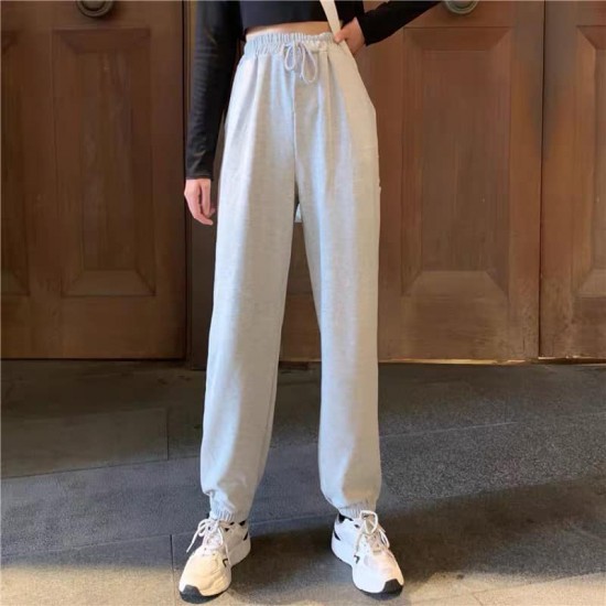 Drawstring high waist pants