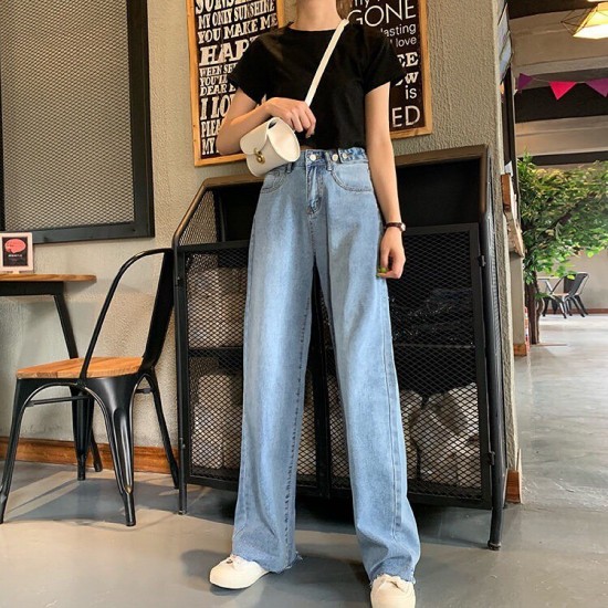 Denim long pants