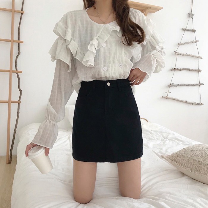 Devika A line high waist skirt