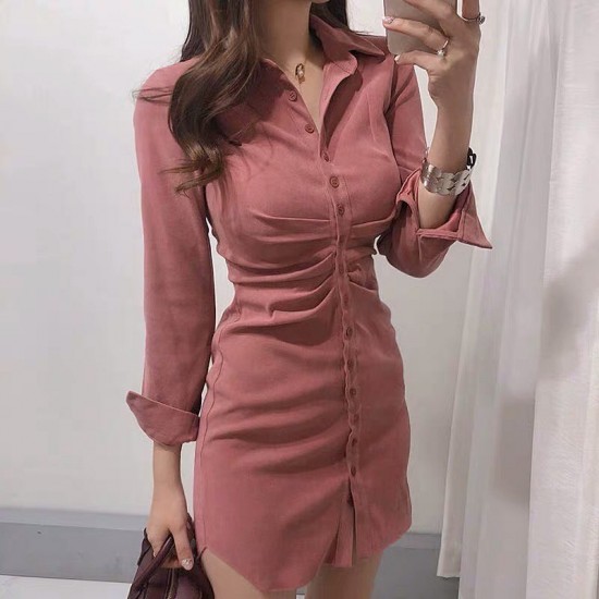 Collar button dress