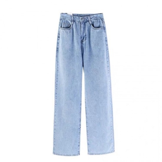 Light blue straight cut jeans