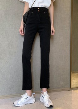 Black 9/10 high waist pants