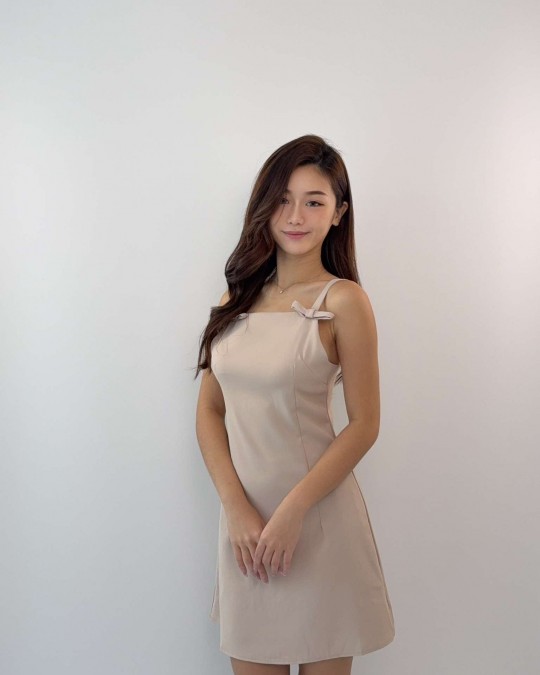 Sleeveless RIbbon Suit Dress