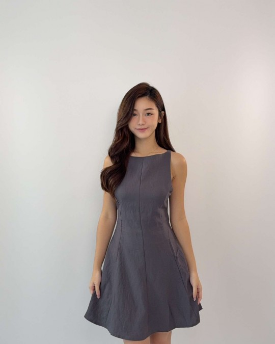 A Line Ribbon Back Dress