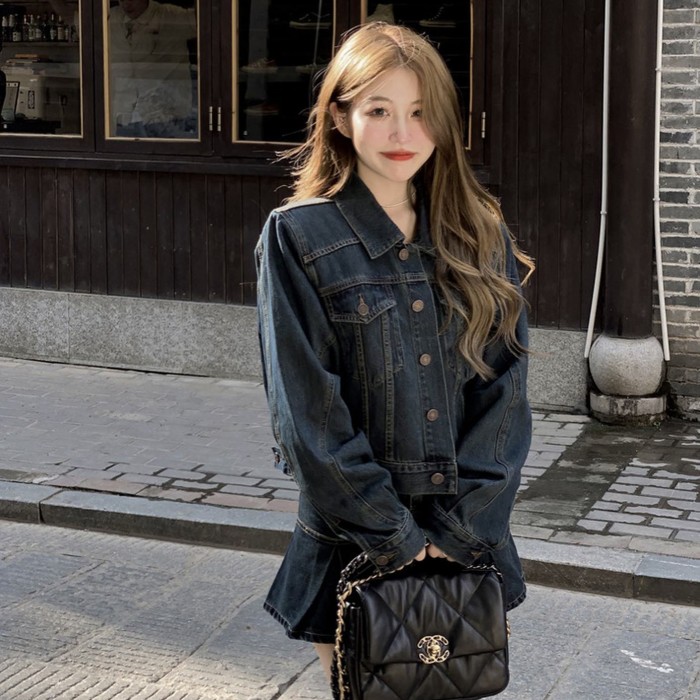 Denim Jacket/ Denim Skirt Set