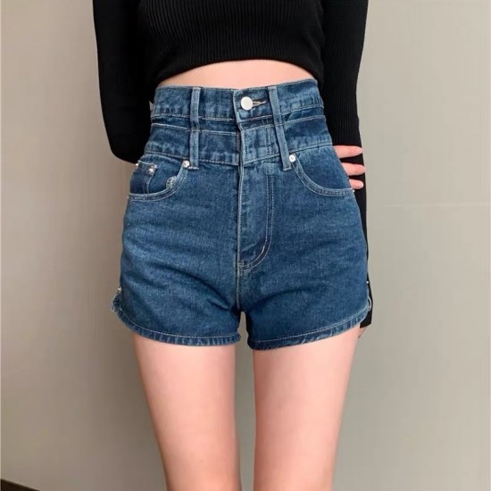 High waist denim shorts