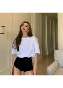 Oversized basic round neck T-shirt