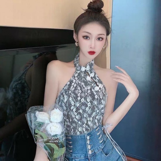 Floral cheongsam top