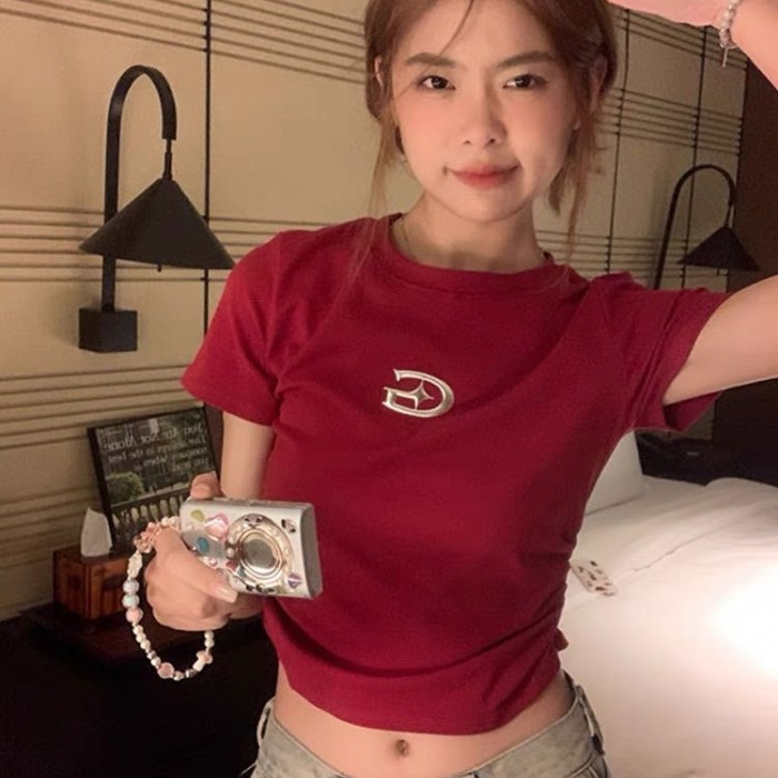 G Short Sleeve Crop Top