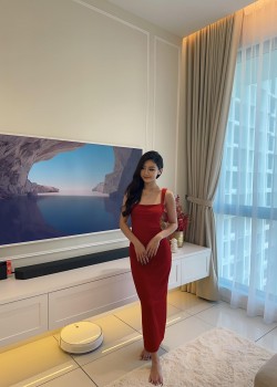 Red Sleeveless Long Dress