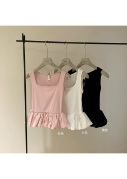 Square Neck Flare Tank Top