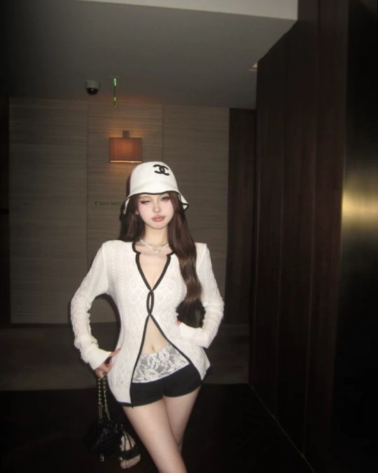 Long Sleeve Knitted Blouse & Shorts Set