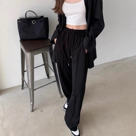 High Waist Straight Jogger Pants