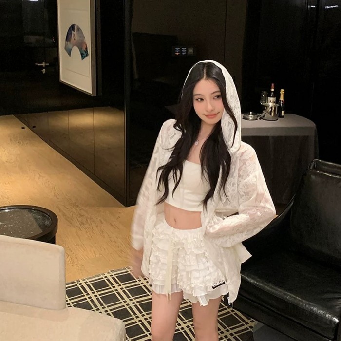 Translucent Lace Hoodie