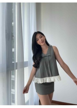 Ribbon Vest & Skirt Set