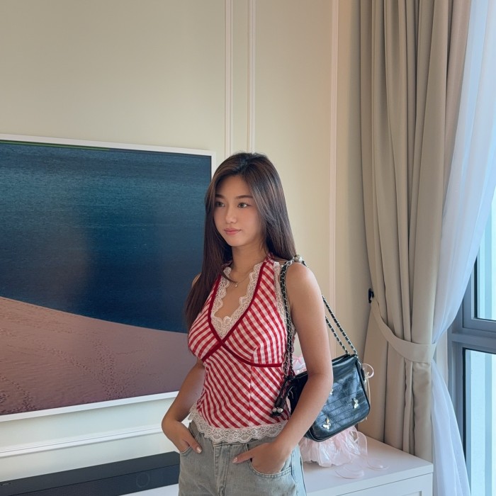 Red Halter Checkered Top Red Halter Checkered Top