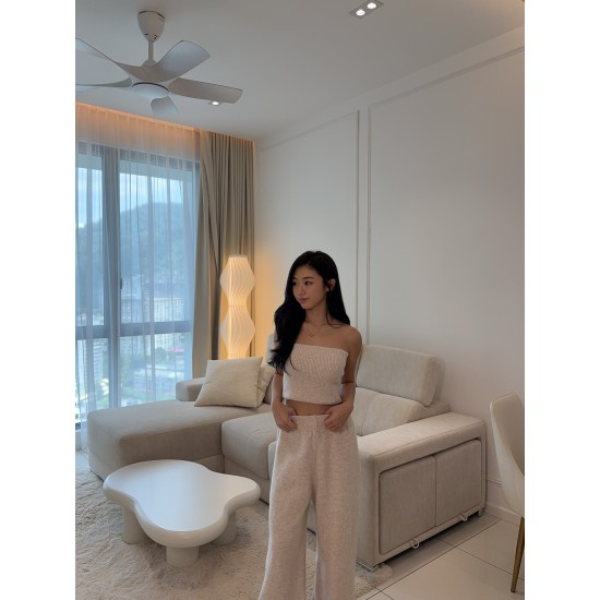 Knitted Tube & Knitted Pants Set Wear Knitted Tube & Knitted Pants Set Wear
