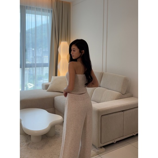 Knitted Tube & Knitted Pants Set Wear Knitted Tube & Knitted Pants Set Wear