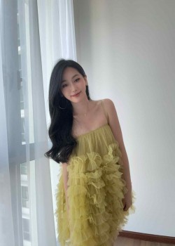Green Mesh Ruffle Dress