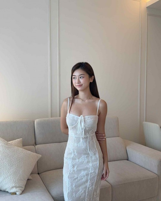 Sleeveless Lace Long Dress