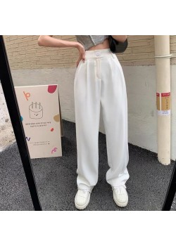 High waist plain suit trouser