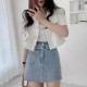 White short sleeve blazer 