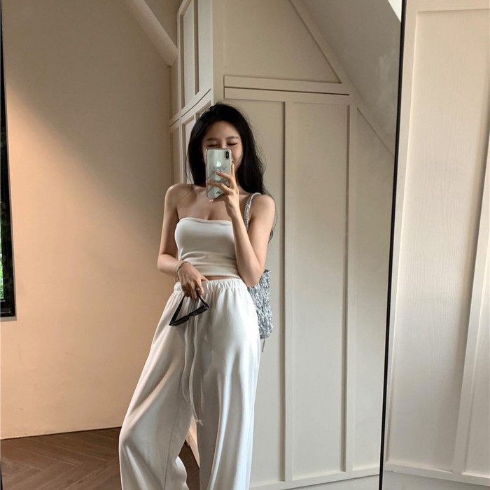 Tube & High Waist Stretchable Pants