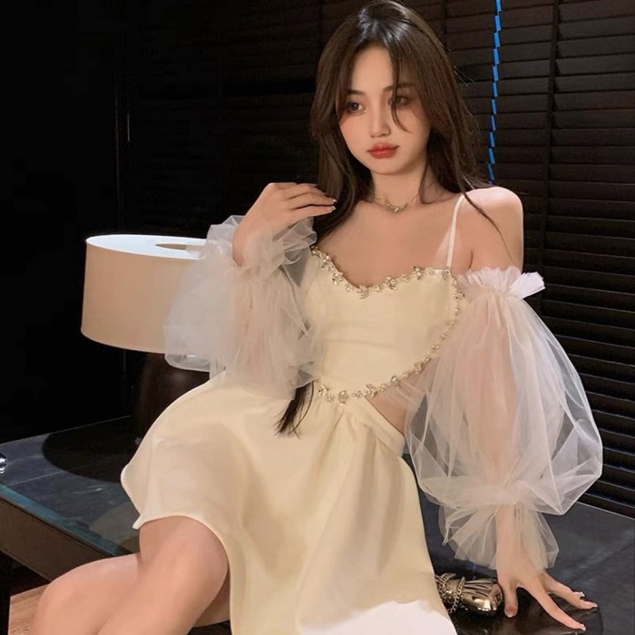 White Diamond Heart Dress