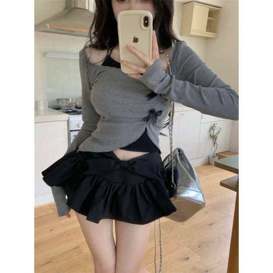 Ribbon High Waist Skirt