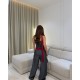 Vertical Tube Top & Long Pants Set