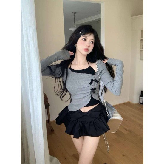 Ribbon High Waist Skirt