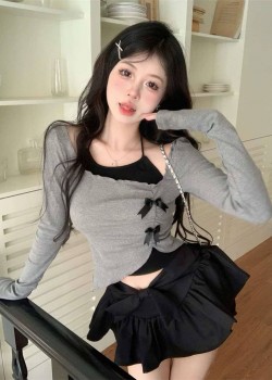 Ribbon High Waist Skirt