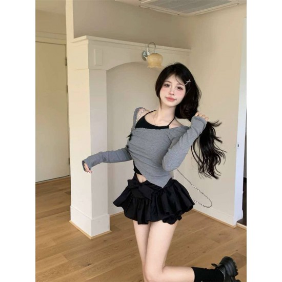 Ribbon High Waist Skirt