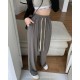 Drawstring High Waist Long Pants