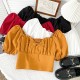 Short Sleeve Crop Top Blouse (CNY2102)