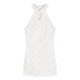 White Sleeveless Cheongsam