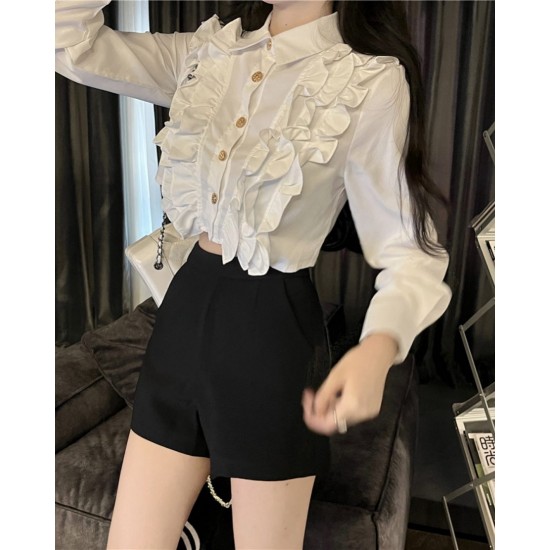 Ruffle Long Sleeve Shirt