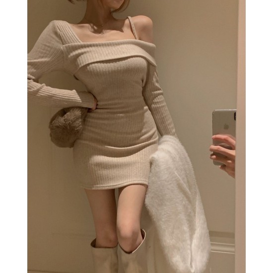 Knitted Beige Dress