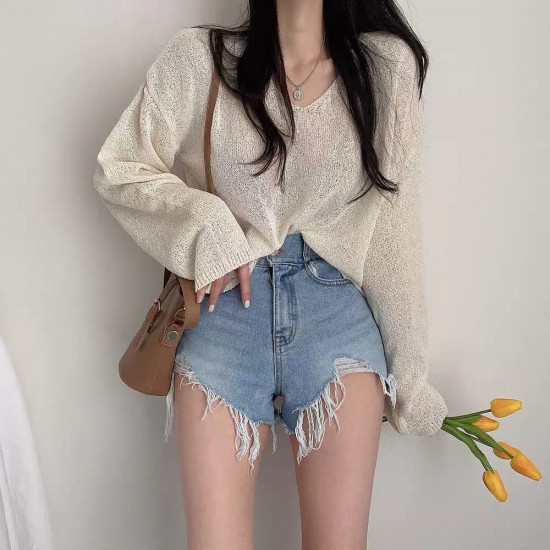 Thessa denim high waist shorts