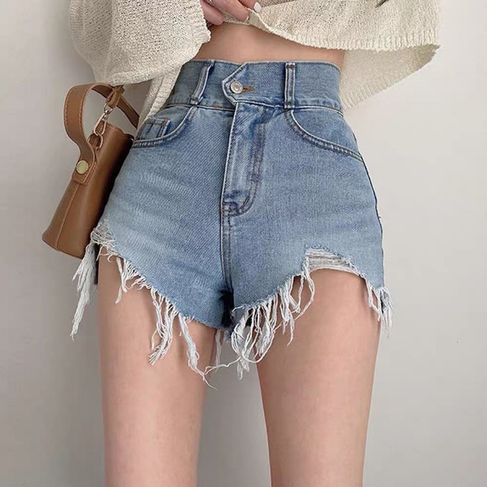 Thessa denim high waist shorts