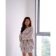 Waffle Long Sleeve Sweater & Shorts Set