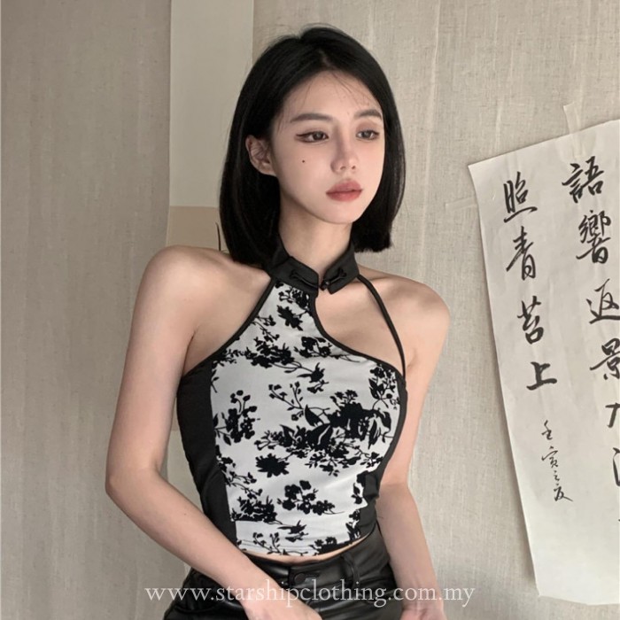 Cheongsam Sleeveless Top