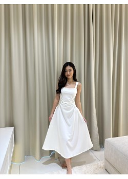 White Sleeveless Maxi Dress
